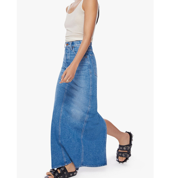 Mother SNACKS! Candy Stick Maxi Skirt Dine n Dash Blue...